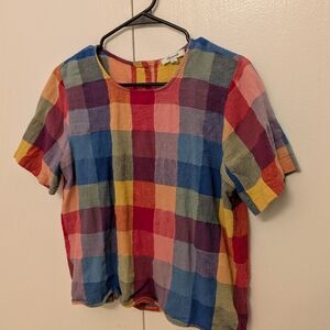Madewell Women's Multicolor Plaid Blouse